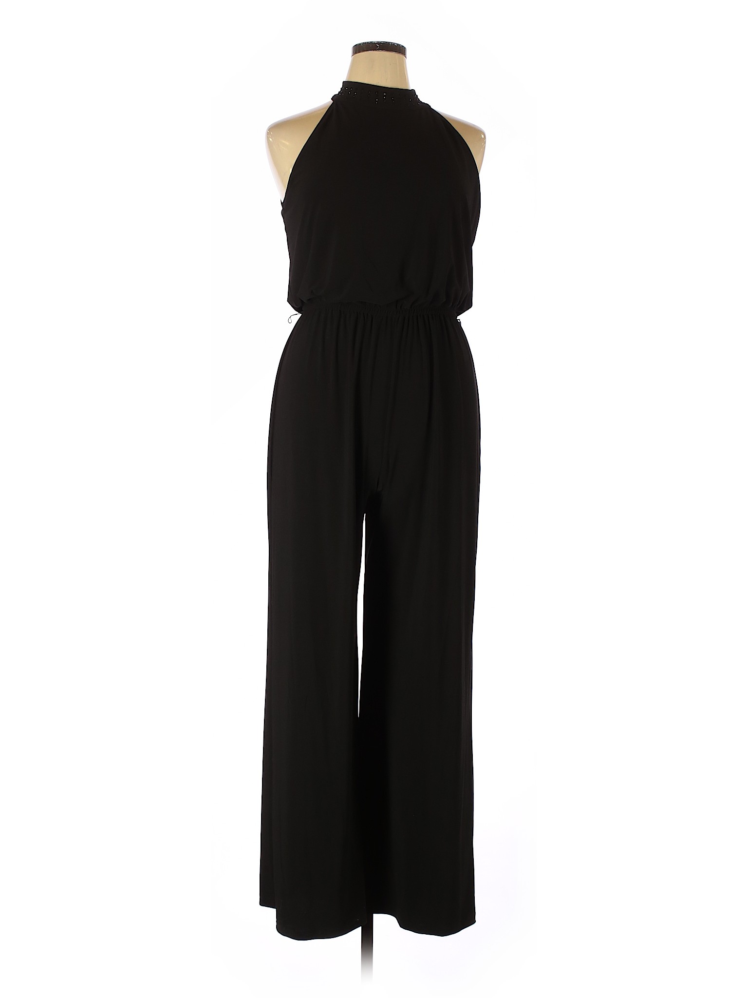 nine west black jumpsuit