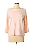 J. Crew Factory Store 100% Cotton Pink 3/4 Sleeve Top Size L - photo 1