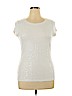 INC International Concepts White Short Sleeve Top Size XL - photo 1