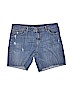 Jennifer Lopez Blue Denim Shorts Size 16 - photo 1