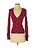 Tory Burch 100% Merino Wool Burgundy Wool Cardigan Size XXS - photo 1