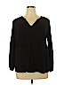 Old Navy 100% Rayon Black Long Sleeve Blouse Size XL - photo 1