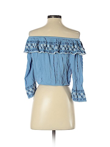 American Eagle Outfitters 3/4 Sleeve Blouse (view 2)