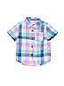 Cat & Jack 100% Cotton Purple Short Sleeve Button-Down Shirt 12-18 MO / 18 MO - photo 1