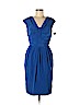 Carmen Marc Valvo Collection 100% Polyester Blue Cocktail Dress Size 6 - photo 1
