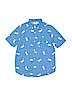 Old Navy 100% Cotton Print Blue Short Sleeve Button-Down Shirt Size 8 - photo 1