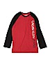 CALVIN KLEIN JEANS 100% Cotton Graphic Color Block Red Long Sleeve T-Shirt Size 14 - 16 - photo 1