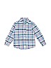 Carter's 100% Cotton Plaid Blue Long Sleeve Button-Down Shirt Size 3T - photo 1