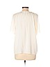 Ann Taylor 100% Polyester Ivory Short Sleeve Blouse Size L (petite) - photo 2