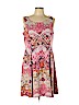Perceptions Pink Casual Dress Size L (petite) - photo 1