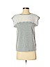 Ann Taylor LOFT 100% Cotton Gray Short Sleeve Top Size S (petite) - photo 1