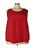Faded Glory 100% Polyester Red Sleeveless Blouse Size 3X - photo 1