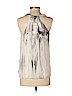 Halston Heritage 100% Silk Gray Sleeveless Silk Top Size 4 - photo 2