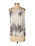 Halston Heritage 100% Silk Gray Sleeveless Silk Top Size 4 - photo 1