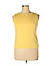 Talbots 100% Cotton Yellow Sleeveless T-Shirt Size XL (petite) - photo 1