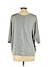 Aqua Gray 3/4 Sleeve Top Size L - photo 2