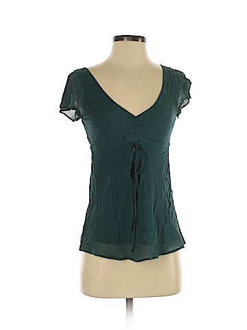 Theory Short Sleeve Silk Top (view 1)