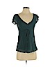Theory Green Short Sleeve Silk Top Size P (petite) - photo 1