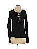 Pam & Gela 100% Cotton Black Long Sleeve Top Size S - photo 1