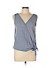 Assorted Brands 100% Cotton Blue Sleeveless Blouse Size M - photo 1