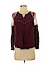 American Eagle Outfitters 100% Rayon Burgundy Long Sleeve Blouse Size S - photo 1