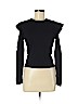 Zara 100% Polymide Black Long Sleeve Top Size M - photo 1
