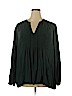 Old Navy 100% Rayon Green Long Sleeve Blouse Size XXL - photo 1