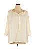 Zac & Rachel 100% Polyester Ivory 3/4 Sleeve Blouse Size 3X - photo 1