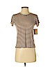 Reformation 100% Tencel Brown Short Sleeve T-Shirt Size S - photo 1