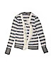Poof Girl Stripes Gray Cardigan Size 10 - 12 - photo 1