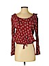 American Eagle Outfitters 100% Viscose Red Long Sleeve Top Size S - photo 1
