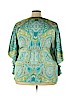 Jones New York Signature 100% Polyester Teal 3/4 Sleeve Blouse Size XXL - photo 2