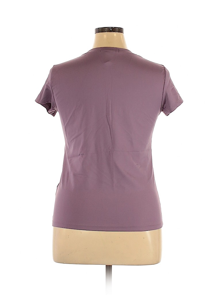 Apostrophe Solid Purple Short Sleeve T-Shirt Size L - 58% off | thredUP