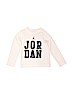 Air Jordan 100% Cotton Graphic White Long Sleeve T-Shirt Size 5 - photo 1