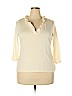 Talbots Ivory 3/4 Sleeve Polo Size 2X (petite) - photo 1