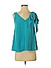 Trina Turk 100% Polyester Blue Sleeveless Blouse Size XS - photo 1