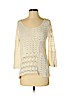 Lucky Brand 100% Cotton Ivory 3/4 Sleeve Top Size S - photo 1