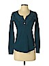 Eddie Bauer Teal Long Sleeve Henley Size XS (petite) - photo 1