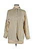 Chico's 100% Linen Tan Long Sleeve Button-Down Shirt Size Med Petite (1) - photo 1