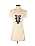 an original MILLY of New York 100% Cashmere Ivory Short Sleeve Top Size S - photo 1