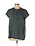 Simply Vera Vera Wang 100% Rayon Teal Short Sleeve Button-Down Shirt Size L - photo 1