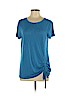 INC International Concepts 100% Rayon Blue Short Sleeve Top Size M - photo 1