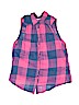 Hollister 100% Cotton Pink Sleeveless Button-Down Shirt Size L (kids) - photo 1