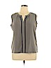 Calvin Klein 100% Polyester Gray Sleeveless Blouse Size XL - photo 1