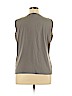 Calvin Klein 100% Polyester Gray Sleeveless Blouse Size XL - photo 2