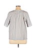 Gap 100% Cotton Gray Short Sleeve Blouse Size XL - photo 2