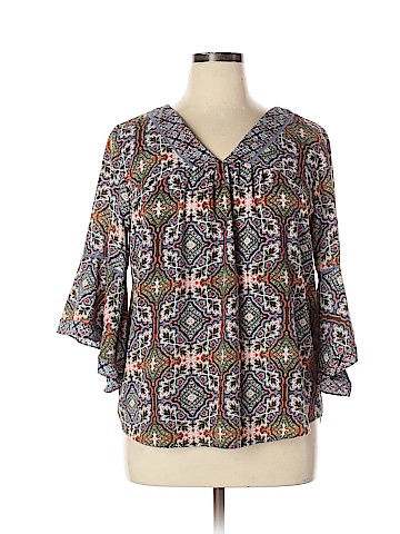 NY Collection 3/4 Sleeve Blouse (view 1)