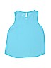 Soprano 100% Polyester Blue Sleeveless Blouse Size 14 - photo 2