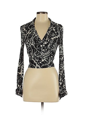 Diane von Furstenberg Long Sleeve Silk Top (view 1)