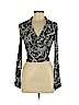 Diane von Furstenberg 100% Silk Black Long Sleeve Silk Top Size 8 - photo 1